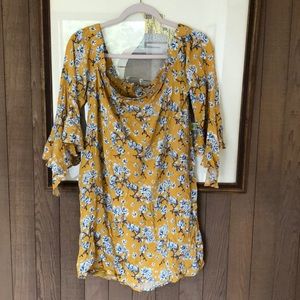 Missguided Bardot Glares Sleeve Shift Dress